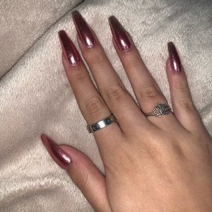 Metallic chrome press on nails